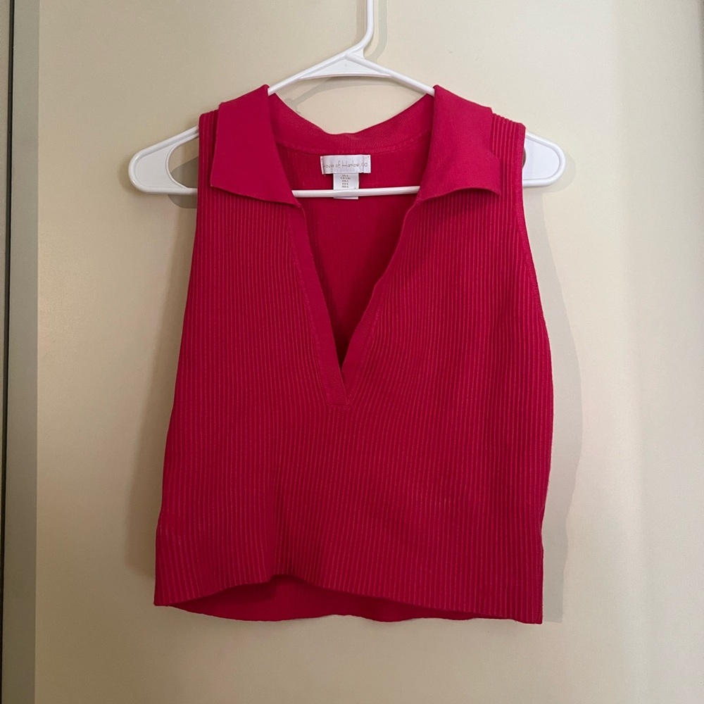 House of Harlow 1960 Vibrant Pink Crop Top